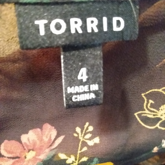 Torrid Georgette High-low Babydoll Button Up Blouse. Torrid size 4 (26w) - Picture 8 of 9